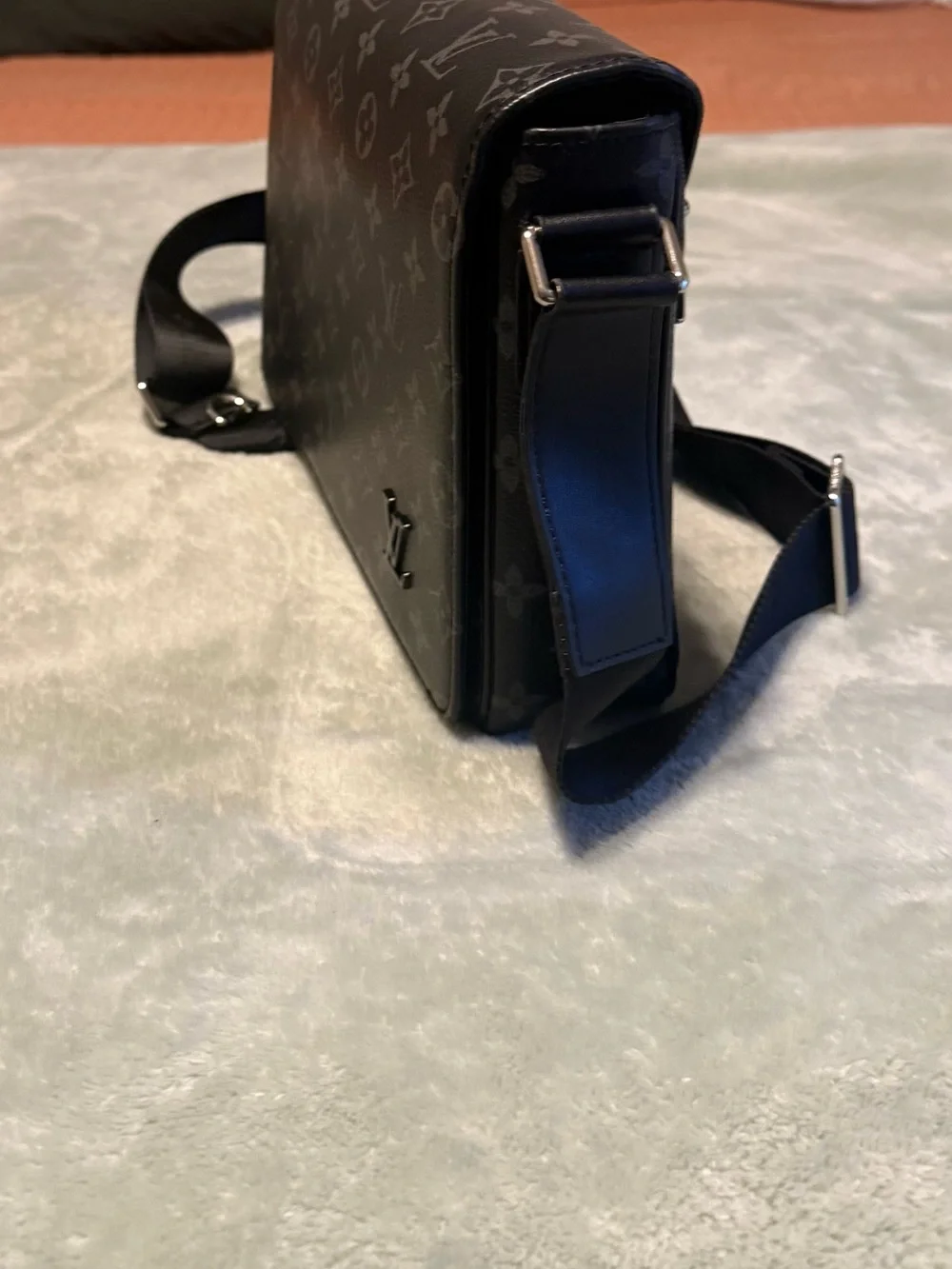 Louis Vuitton Black & Gray Monogram Canvas Messenger Bag